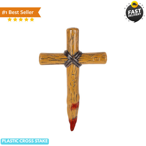 Plastic cross stake fake - plastic,
