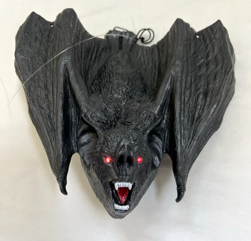 Hanging vampire bat black red - bat,